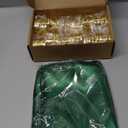 Nitial 24 Pcs Christmas Napkin and Rings Set 12 Packs Green Napkins Cloth Washable 12 Pcs Golden Hollow Napkin Rings for Holiday Table Decoration Wedding Birthday Xmas Party