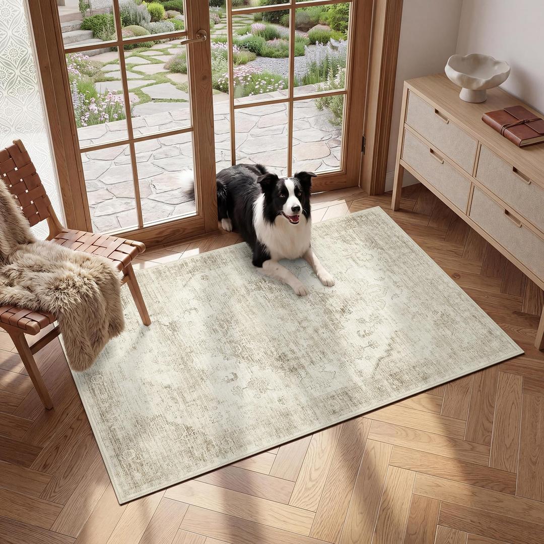 Garvee Beige Boho 9x12 Area Rugs for Living Room Bedroom