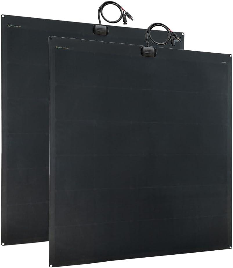 LensunSolar Flexible Solar Panel 480W(2 X 240W) 12V ETFE, 46.8in x 38in Semi-Flexible Bendable Mono Solar Panel High Efficiency 240 Watt for RV Van Roof TopCamping Home Boat Marin