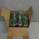 Yeaqee 50 Pcs Mini Metallic Paper Gift Bags with Handles 4x2.75x4.5'' Tiny Small Gift Bags with Thank You Tag for Wedding Graduation Birthday Party Return Gifts Jewelry Business (Dark Green,Gold)