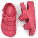 2 x INMINPIN Toddler Boys Girls Buckle Sandals Comfort Open Toe Sandal with Adjustable Back Strap (Rose Pink)