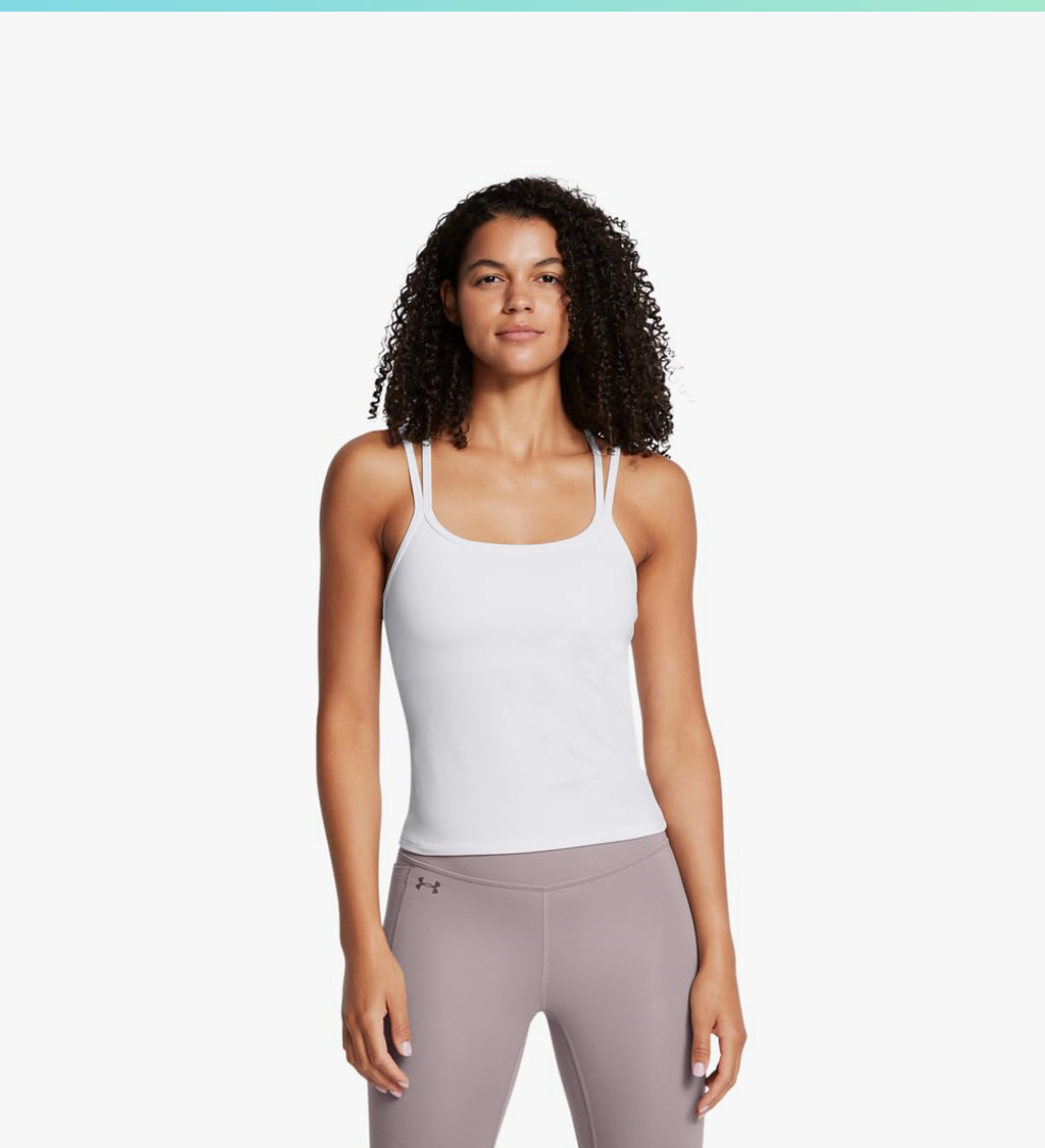 Under Armour Women's Motion Strappy Tank Top ,Small, White