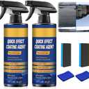 2Pcs Advanced Car Quick-Acting Coating Agent Spray, Scratch Wax Polish Waterless Wash, Quick Effective Coating Spray, Oil Film Emulsion Glass Cleaner(2 brush + 2 towels)
