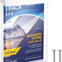 Thyle 6 x 9 Inch Outdoor Brochure Holder with Lid Acrylic Wall Mount Literature Box with Self Closing Lid Waterproof Clear Heavy Duty with Screws for Flyer Document Pamphlet Display (White)