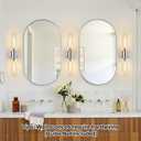 Wall Sconces Set of Two, Modern Bathroom Sconces Wall Lighting with & Clear Glass Glass, Chrome Sconces Wall Decor Set of 2 for Bathroom Mirror Bedroom Living Room Hallway