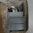 Queekay Coasters Set of 6 House Warming Gifts New Home Wooden Farmhouse Drink Coasters with Holder 4'' Funny Decoration for Kitchen Family Coffee Bar Tabletop Protection(Gray Blue)