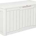 YITAHOME 100 Gallon Large Outdoor Deck Box | Waterproof Resin Storage Box, Lockable Indoor Outdoor Storage Container for Patio Furniture Cushions, Pool Accessories