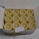 Homemory 24Pack Flickering Flameless Votive Candles,200+Hour Electric Fake Candles,Battery Operated LED Tealight for Wedding,Table,Outdoor,Halloween,Christmas Decoration-Amber Yellow