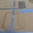 YTSAHSTT Shower Glass Wall Panel 36" W x 76" H, 3/8" (10mm) Tempered Glass, Half Frameless Fixed Shower Screen, Single Panel with Double-Sided Easy-Clean Coating - Matte Black