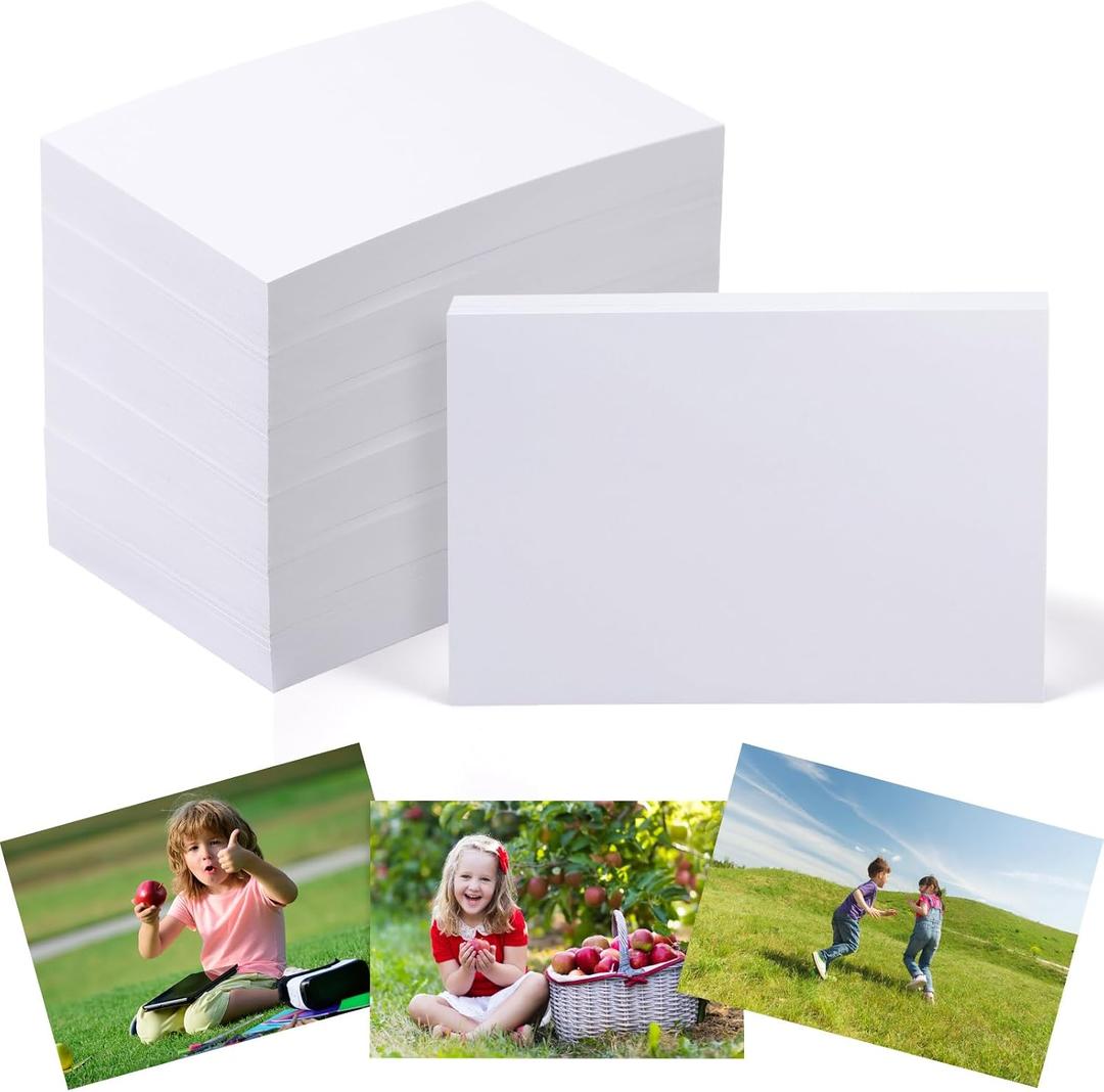 Fuutreo 200 Sheets Photo Paper Glossy 4 x 6 Inch 200gsm for Printer Picture White Photographic Photo Paper for Picture Printer Inkjet