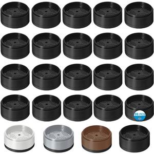 Bed Risers 1 inch, 2 inch, 3 inch, 4 inch Heavy Duty, Adjustable Furniture Riser for Table Desk Couch Sofa Chair Refrigerator Washing Machine, Stackable Bed Raisers Blocks (Black 20 Pack, 1 inch)