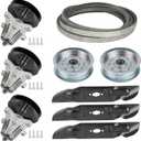 ILONPA 54 inch Deck Rebuild Kit 618P09236 Spindle Fits for Cub Cadet XT1-ST54 ZT1-GT54 ZT2-GX54, for Craftsman T3200 TT440, Includes Blade 742P05086, 139" Belt 754-05025, Idler 756-05034