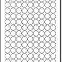 White 3/4" Round Circle Labels - 108 Labels Per Sheet - for Inkjet & Laser Printers - 25 Sheets / 2700 Labels