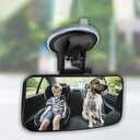 Universal Car Interior Rearview Baby Mirror Wide Angle Convex Mirror Clip-on & Suction Cup mirrors for Viewing Rear Passengers（5.11' X 2.56'）