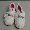 FUNKYMONKEY Girls Sneakers Lightweight Cute Bowknot Casual Walking Shoes for Toddler/Little Kids 8 White