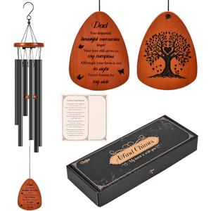 Memorial Wind Chimes for Dad, Sympathy Wind Chimes Memorial Gifts for Loss of Dad, Sympathy Gift for Loss of Father