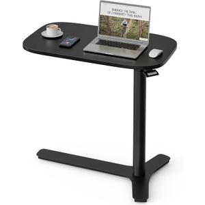 Muvai 30" Large Overbed Table with Wheels Adjustable Height Ideal Bedside Table for Home Medical Use - Rolling Table for Hospital - Over Bed Desk,Versatile Bedside, Lap Desk, Laptop Stand,Black