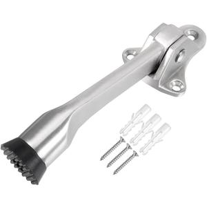 uxcell 304 Stainless Steel Brushed Easy-Step Kickdown Door Stop Holder Buffer w Screws