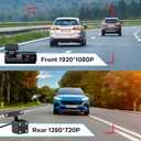 Dash Cam Front and Rear - 2K+1080P Dual Dash Cam for Cars Wi-Fi|App Control Dash Camera 1.5IPS Car Camera 170 Wide Angle|Night Vision|24HParking Mode|Free 64GB Card