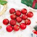 Christmas Tree Decoration Ball Set - 20 Pieces of shatterproof Multi-Colored Christmas Tree Decorations, 2.36 inches Hanging Balls, Festive Party use (red)
