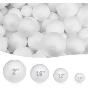 Styrofoam Balls,245PC Large White Foam Balls for Crafts, DIY Craft Giant Foam Ball for Home and School,Smooth Solid Round Ball(Styrofoam-0.8-2in-245pc)