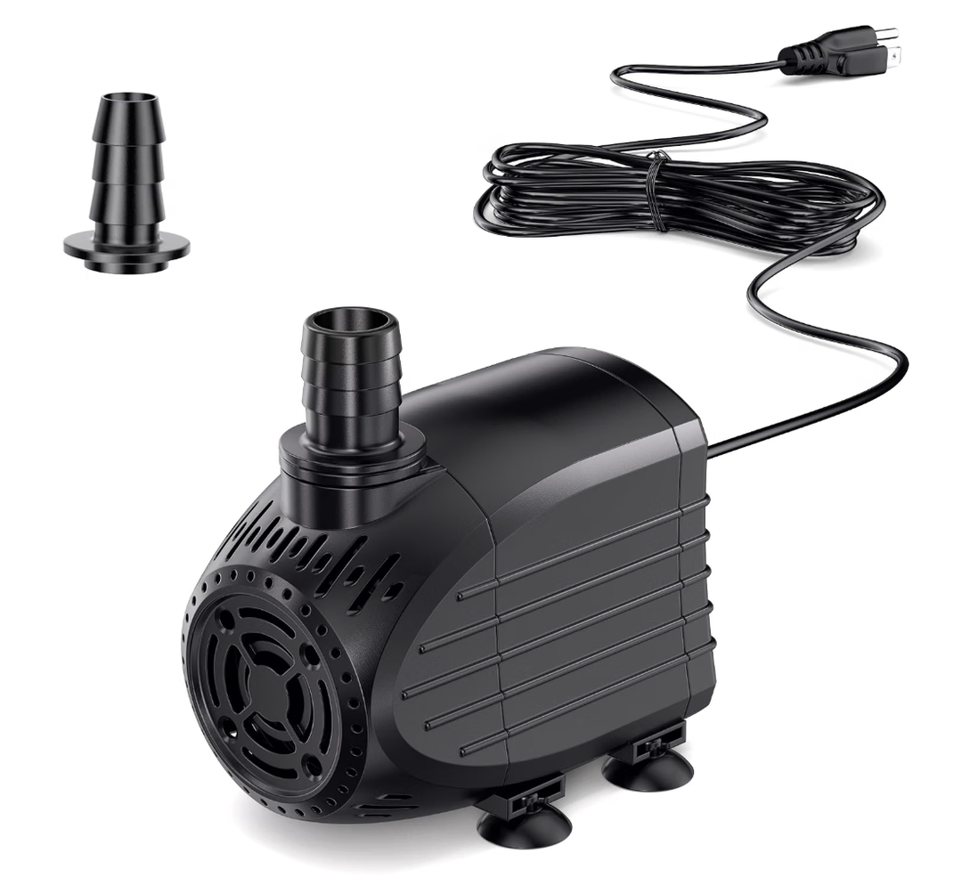 NFESOLAR Ultra Quiet Submersible Water Pump 120GPH Size 2.8Lx2.1Wx2.3H in