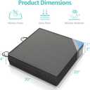 YENING Memory Foam Outdoor Chair Cushions Waterproof 4 Inch Extra Thick Patio Seat Pads for Furniture 20x20 Grey Set of 2