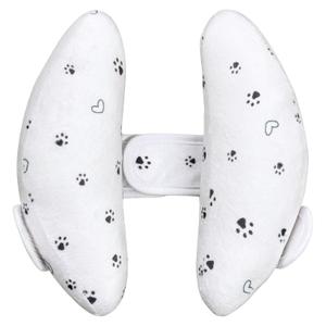 Adjustable Baby Head Neck Support Pillow for Car Seat and Stroller - Soft and Lightweight Cushion for Travel and Daily Use, with Cute Cat Paw Print Pattern Baby Travel Pillow