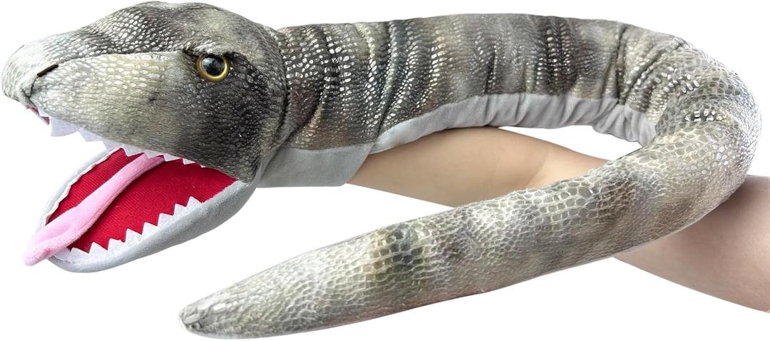 Puppets Hand Puppet Snake Stuffed Puppets,Large Puppet with Movable Mouth Puppet Role Play Story Animal,Soft Stuffed Animal Hand Puppets for Kids Ages 1-3