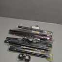 AIZESI 2Pack Tension Curtain Rod 23-46 Inch No Drilling Adjustable Black Tension Rod Extendable Spring Loaded Curtain Rods for Window Doorway Kitchen Closet Bathroom