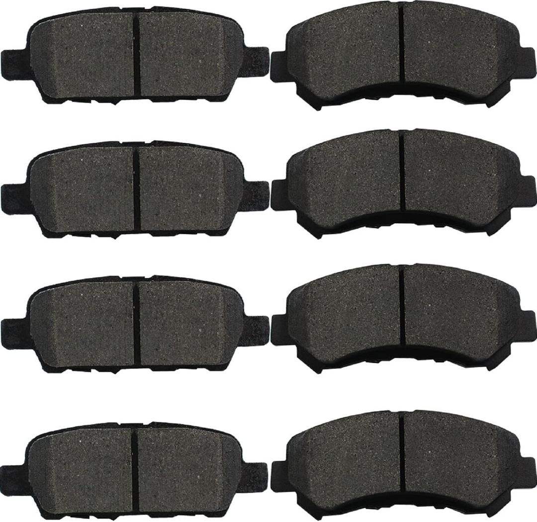 SIPAUTEC-Front and Rear Brake Pads 4-Wheel Set Ceramic Disc Brake Pads Replacement For 2008-2013 Nissan Rogue All Models