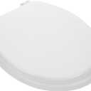 ORFOFE Soft Foam Toilet Seat Cushion Elongated Replacement Seat Cover with Thickened Comfort Padding Slow Closing Easy to Clean Detachable Bathroom Accessory 16.92X13.58X1.57In