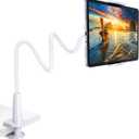 Tryone Gooseneck Tablet Holder Stand for Bed Adjustable Flexible Arm Tablets Mount Clamp on Table Compatible with iPad Air Mini | Galaxy Tabs | Kindle Fire | Switch or Other 4.7-10.5" Devices (White)