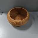 HITOMEN Handmade Rattan Bread Baskets Round Wicker Fruit Serving Storage Bowls, Natural Woven Decorative Kitchen Counter Organizing (Honey Brown) M-9.1"
