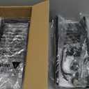 MOOACE 4 Tier Rolling Cart with Wheels, Slim Storage Cart Utility Cart Metal Art Cart with Handle, Kitchen Bathroom Pantry Laundry Room Organization and Storage for Narrow Space