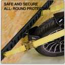 TOBUMO 4 Pack E-Track Wheel Chock for E-Track System |E Track Motorcycle Wheel chocks for Dirt Bikes|E-Track Accessories for Enclosed Trailer E-Track Wall Mount Motorcycle Tire for Garages Trailers, Black