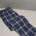 WDIRARA Men's Elastic Waist Flannel Pajama Pants Plaid Sleep Bottoms Lounge (XX-Large, Dark Blue)