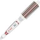 Thermal Brush 1.25 Inch Curling Iron Volumizing Heated Round Brush 1 1/4 Inch Ceramic Tourmaline Heated Hot, Multifunctional Styler Curling Wand (White, 1.25 inch)