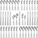 30 Piece Silverware Set, Stainless Steel Flatware Set for 6 Food Grade Novelty Flatware Cutlery Utensil Set Include Knife Fork Spoon Mirror Polished Dishwasher Safe