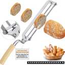 Left-Handed Adjustable Bread Knife for Homemade Bread with Precision Thickness Guide - Sourdough Bread Slicer for Homemade Bread & Sourdough Loaves, Sharp Serrated Steel Blade for Baguettes