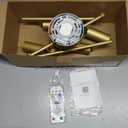 6 Light Heads Gold Track Lighting Kit, 36W CCT 2700K-6000K & Brightness Dimming, Modern LED Ceiling Light Fixture with Flexible Rotatable Heads, APP Remote Control Gold Kitchen Light Fixture