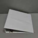 3 Ring Binder, Professional Angle D Ring Binder 5 Inch, Presentation Folder for Standard Pages 8.5 x 11 with Pockets, Crystal Clear View White (1 Pack)