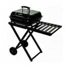Portable Charcoal Grill, Tabletop BBQ Grill, Foldable Camping Grill, Outdoor Grill for Picnic, Tailgating, Travel, Porcelain-Enamel Grates, Adjustable Air Vent