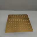 Rain Shower Head 10'' High Pressure Square Rainfall Shower Head Stainless Steel Ultra Thin Waterfall Bathroom Showerhead Body Covering Ceiling Mounted (Brushed gold)