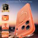 TORRAS for iPhone 17 Pro Max Case with Stand, Camera Control Button, Fit for MagSafe, Military Grade Protection, Translucent Slim Soft Edge Case for iPhone 17 Pro Max 6.9", Orange