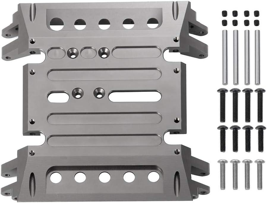 RC Center Gear Box Mount CNC Aluminum Skid Plate for 1/10 Axial Wraith 90018,Titanium