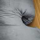 ALLOPERA Pregnancy Pillow, Full Body 57 Inch Maternity Pillow with Removable Washable Cover - Sleep Support for Legs, Back, Neck, Shoulder, HIPS, Belly for Pregnent Women, Black Grey Velvet Cover