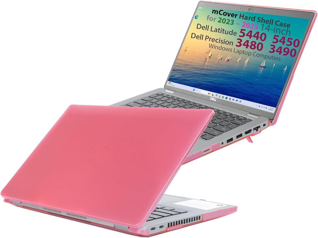 mCover Case ONLY Compatible for 20232025 14" Dell Latitude 5440 5450 Series/Precision 3480 3490 Series Windows Notebook Computer (NOT Fitting Any Other Dell Models) - Pink