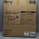 keny 29"-42.5" Baby Gate for Stairs, Auto Close Safety Dog Gate, Pressure Mounted Easy Walk Through Pet Gate for Doorways, Durable Stair Gate, 30" Tall, White