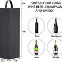 Wine Gift Boxes 12.8x3.8x3.8 in,Bottle Gift Boxes For Liquor Presents,For Wine and Champagne,Magnetic Collapsible Gift Box Wine Bottle Gift Packaging for Weddings,Anniversaries, Parties (Gold/5PCS)